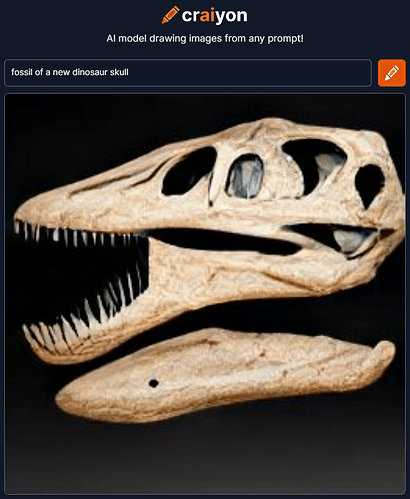 craiyon_151003_fossil_of_a_new_dinosaur_skull